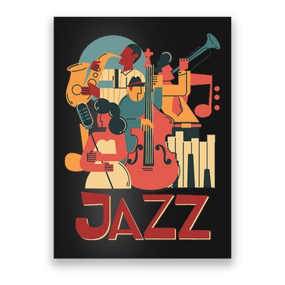 Jazz Musician Orchestra Play On Stage Smooth Jazz Poster