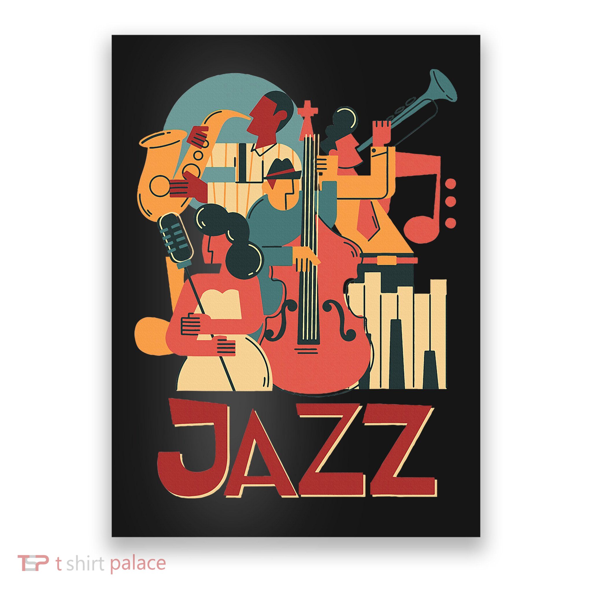 Jazz Musician Orchestra Play On Stage Smooth Jazz Poster