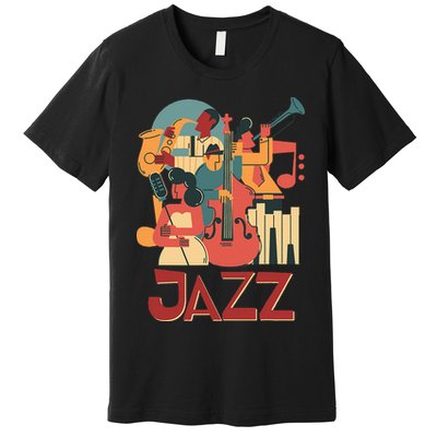 Jazz Musician Orchestra Play On Stage Smooth Jazz Premium T-Shirt