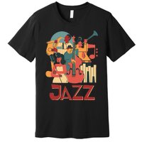 Jazz Musician Orchestra Play On Stage Smooth Jazz Premium T-Shirt