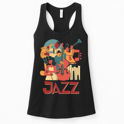 Jazz Musician Orchestra Play On Stage Smooth Jazz Womens Tank Top