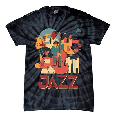 Jazz Musician Orchestra Play On Stage Smooth Jazz Tie-Dye T-Shirt