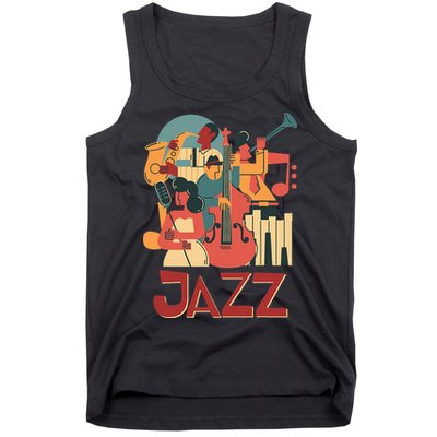 Jazz Musician Orchestra Play On Stage Smooth Jazz Tank Top