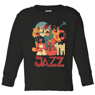 Jazz Musician Orchestra Play On Stage Smooth Jazz Toddler Long Sleeve Shirt