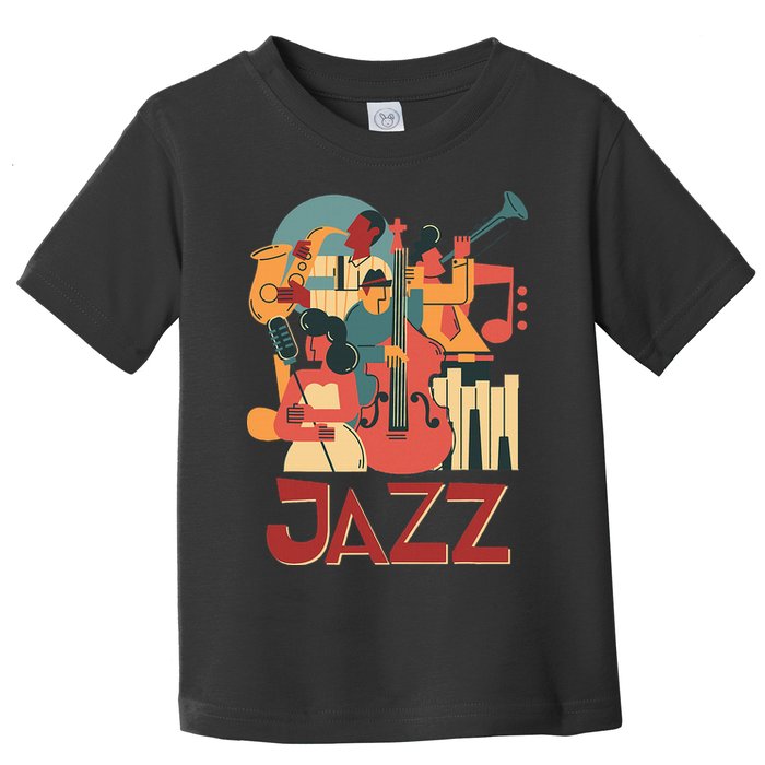 Jazz Musician Orchestra Play On Stage Smooth Jazz Toddler T-Shirt