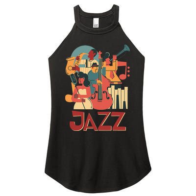 Jazz Musician Orchestra Play On Stage Smooth Jazz Women's Perfect Tri Rocker Tank
