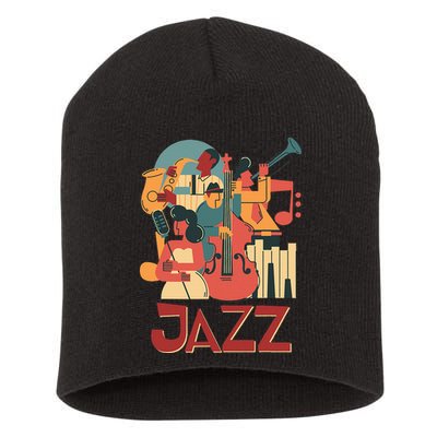 Jazz Musician Orchestra Play On Stage Smooth Jazz Short Acrylic Beanie