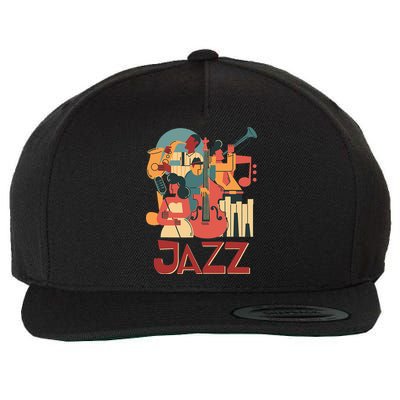 Jazz Musician Orchestra Play On Stage Smooth Jazz Wool Snapback Cap