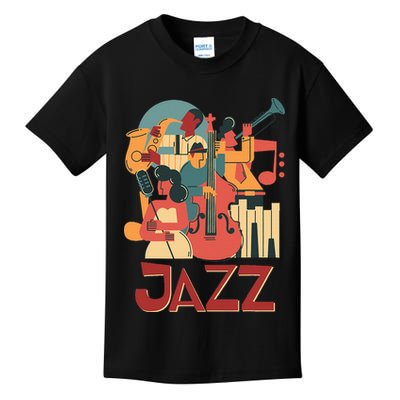 Jazz Musician Orchestra Play On Stage Smooth Jazz Kids T-Shirt