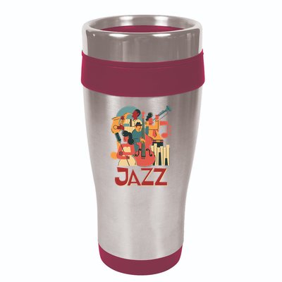 Jazz Musician Orchestra Play On Stage Smooth Jazz 16oz Travel Tumbler