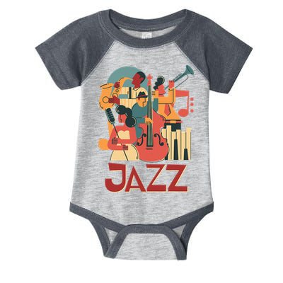 Jazz Musician Orchestra Play On Stage Smooth Jazz Infant Baby Jersey Bodysuit