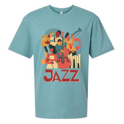 Jazz Musician Orchestra Play On Stage Smooth Jazz Sueded Cloud Jersey T-Shirt