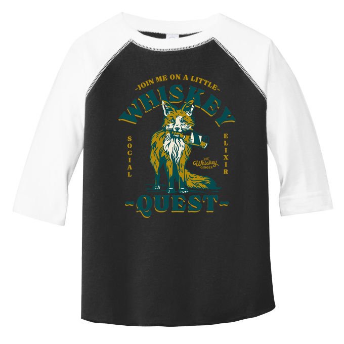 Join Me On A Whiskey Quest Cute Fox S Bourbon Gift Great Gift Toddler Fine Jersey T-Shirt