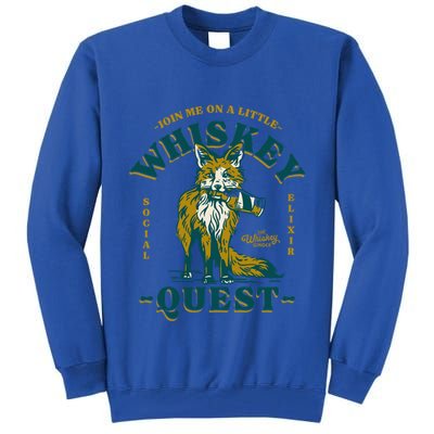 Join Me On A Whiskey Quest Cute Fox S Bourbon Gift Great Gift Tall Sweatshirt