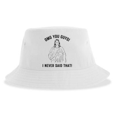 Jesus Meme Omg You Guys I Never Said That Sustainable Bucket Hat