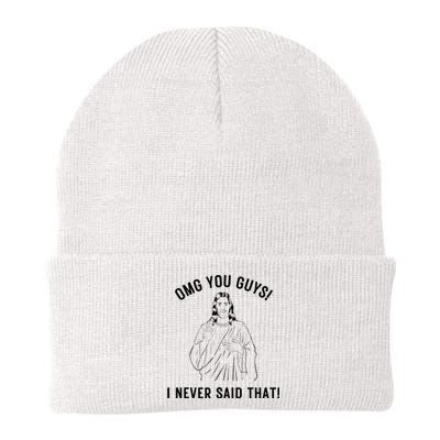 Jesus Meme Omg You Guys I Never Said That Knit Cap Winter Beanie