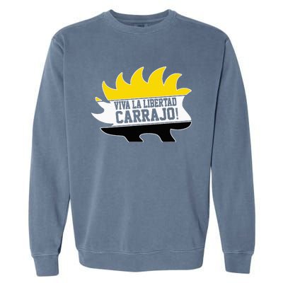 Javier Milei Presidente 2024 Libertarian Viva La Libertad Garment-Dyed Sweatshirt