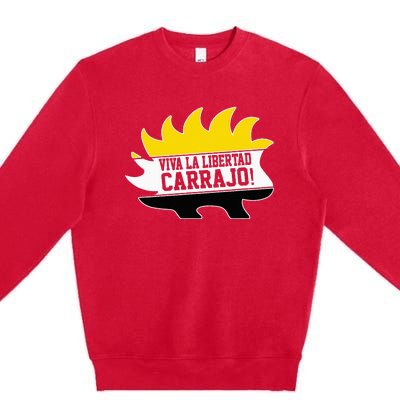 Javier Milei Presidente 2024 Libertarian Viva La Libertad Premium Crewneck Sweatshirt