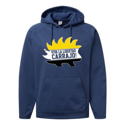 Javier Milei Presidente 2024 Libertarian Viva La Libertad Performance Fleece Hoodie