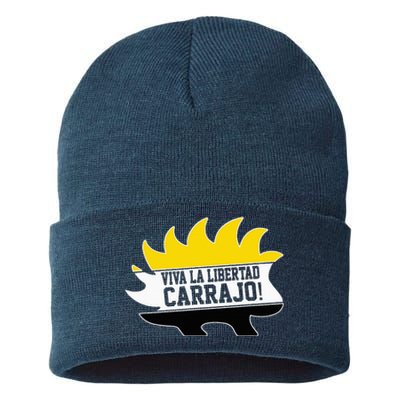 Javier Milei Presidente 2024 Libertarian Viva La Libertad Sustainable Knit Beanie