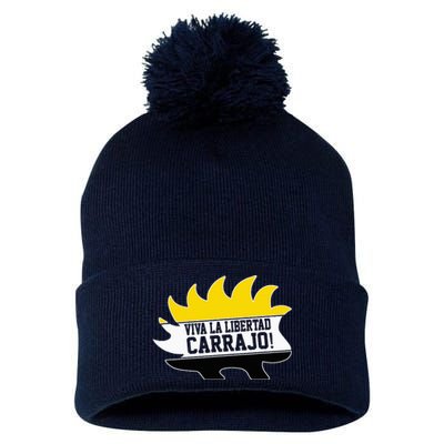 Javier Milei Presidente 2024 Libertarian Viva La Libertad Pom Pom 12in Knit Beanie