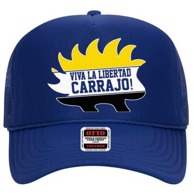 Javier Milei Presidente 2024 Libertarian Viva La Libertad High Crown Mesh Back Trucker Hat