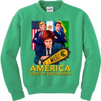 Javier Milei Presidente 2023 America Libre De Socialismo Kids Sweatshirt