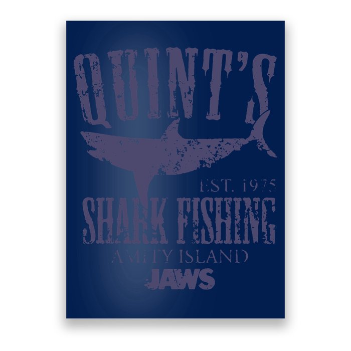 Jaws Movie Quints Shark Fishing Poster