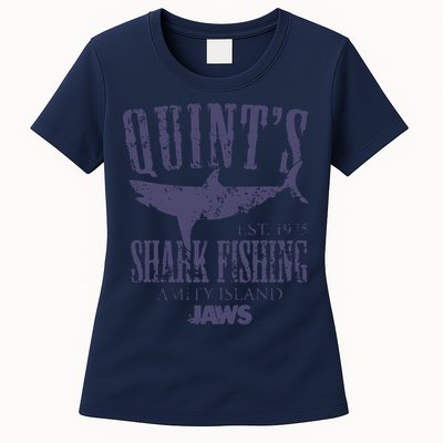 Jaws Movie Quints Shark Fishing Womens T-Shirt