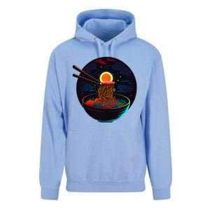 Japanese Moon Ramen Graphic Neon Retro Anime Noodles Art Unisex Surf Hoodie