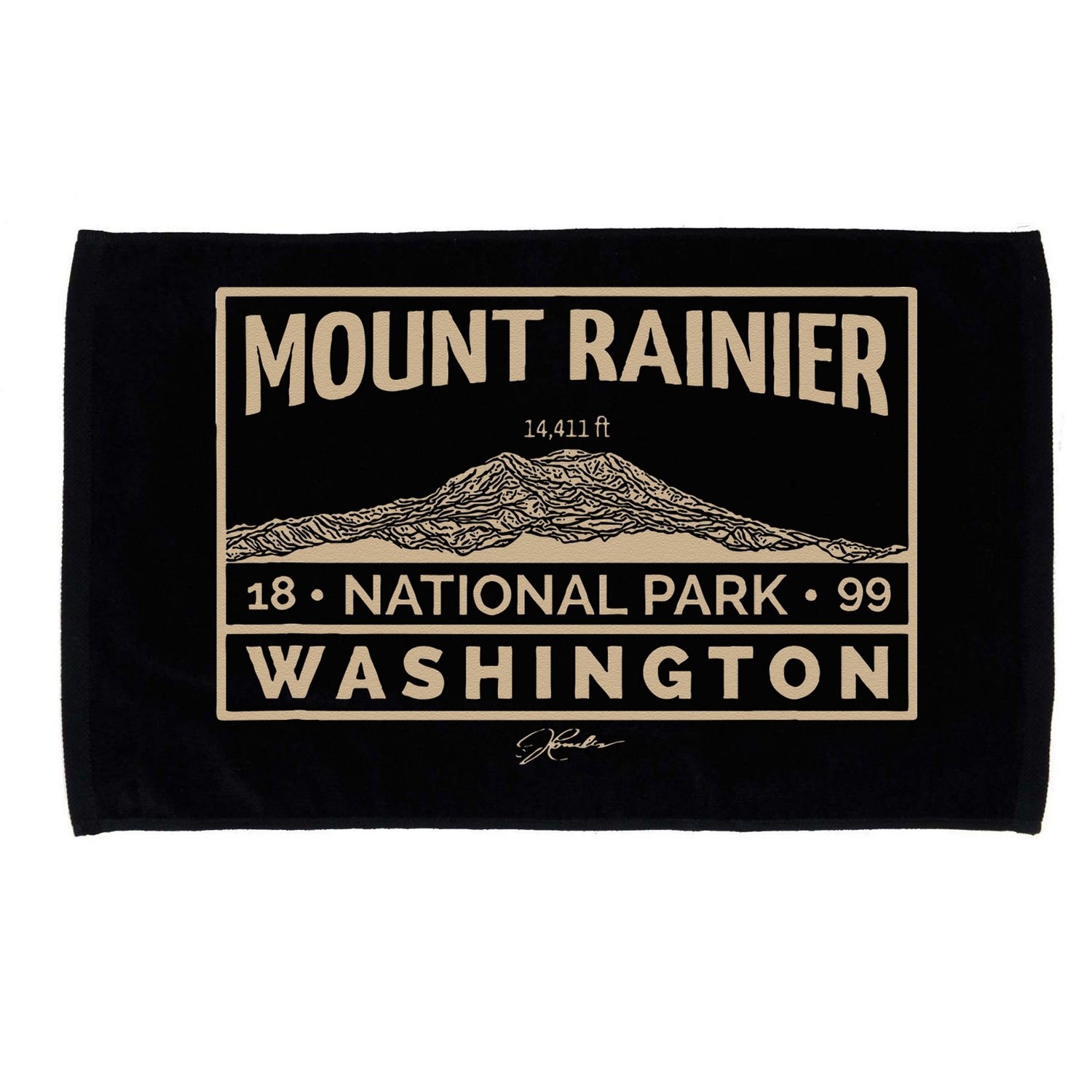 JCombs Mount Rainier National Park Microfiber Hand Towel