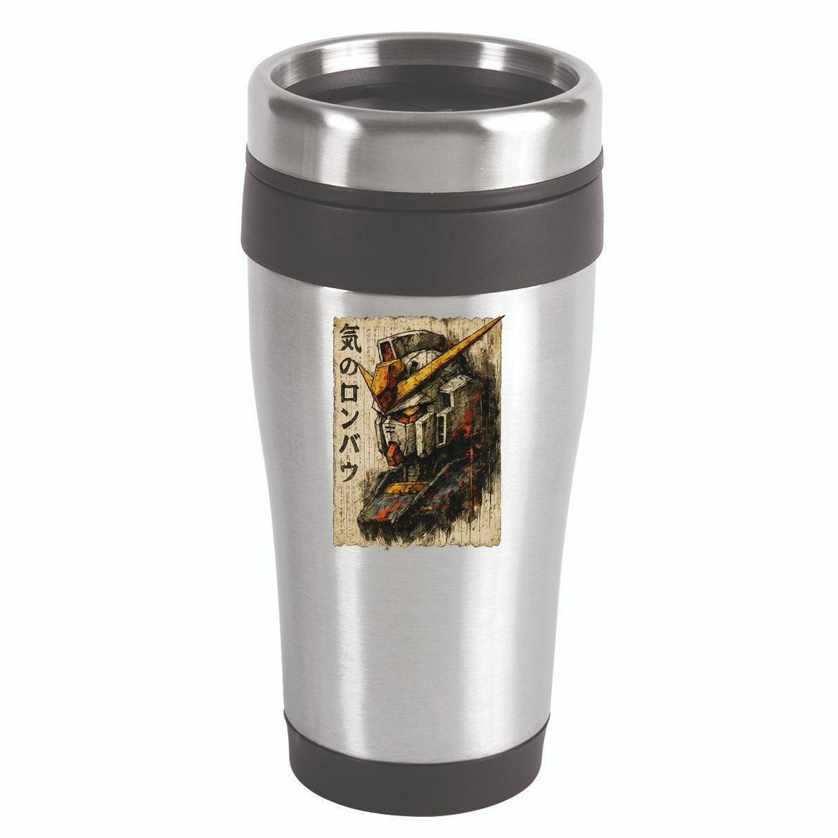 Japanese Mecha Robot Head Vintage Anime Art 16oz Travel Tumbler