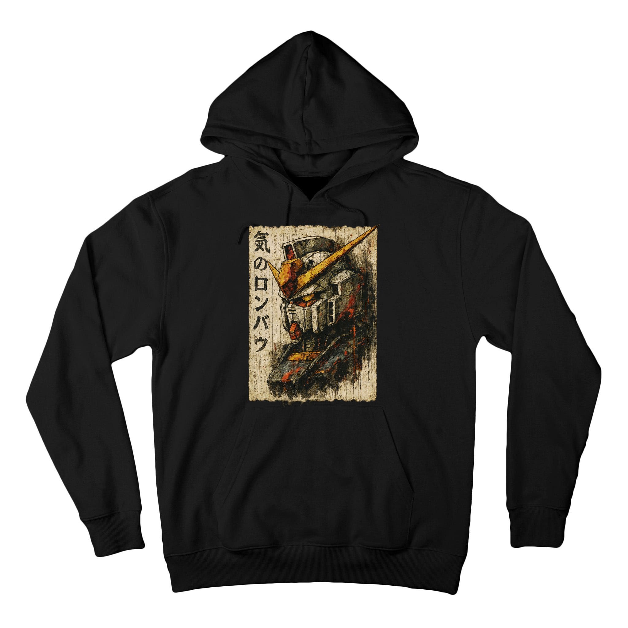 Japanese Mecha Robot Head Vintage Anime Art Tall Hoodie