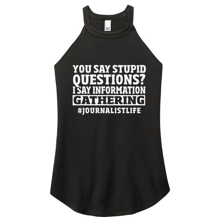 Journalism Media Reporter Press Journalist Women's Perfect Tri Rocker Tank