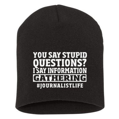 Journalism Media Reporter Press Journalist Short Acrylic Beanie