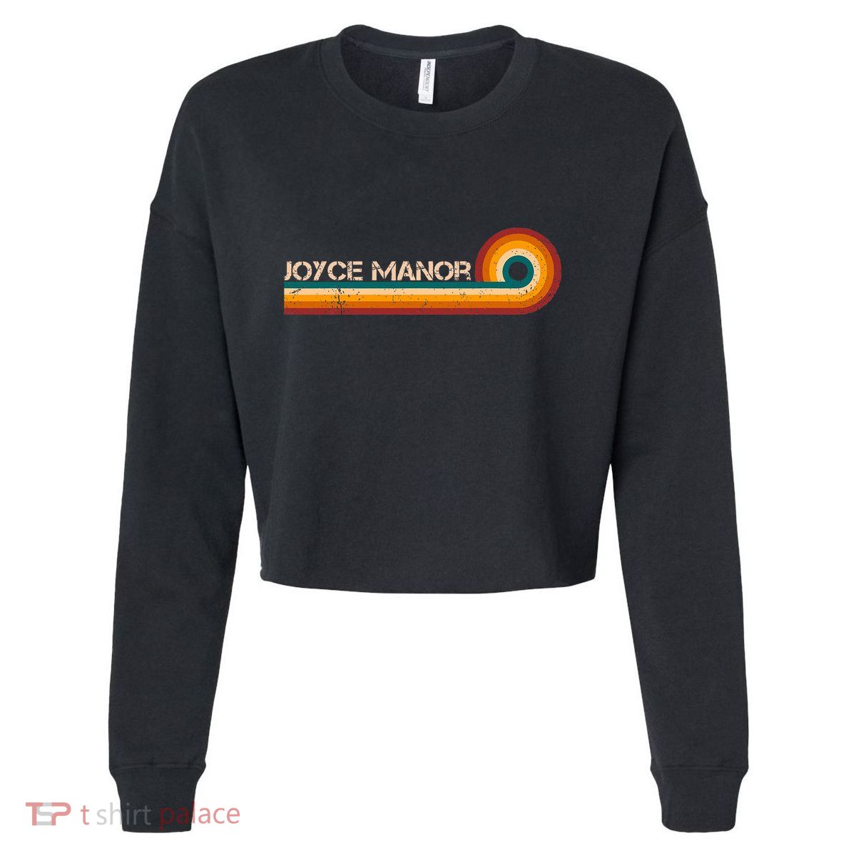 Joyce Manor Retro Stripes Musician Cropped Pullover Crew