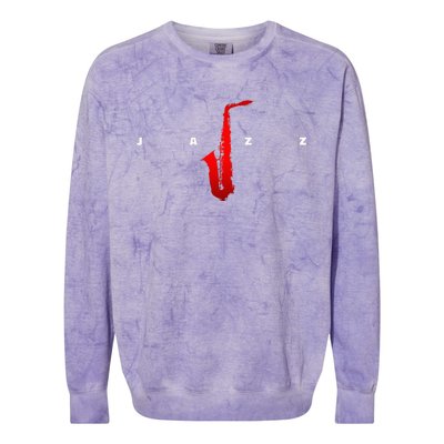 Jazz Music Saxophone Colorblast Crewneck Sweatshirt