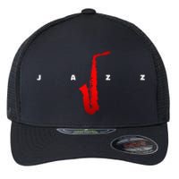 Jazz Music Saxophone Flexfit Unipanel Trucker Cap