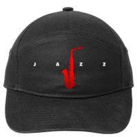 Jazz Music Saxophone 7-Panel Snapback Hat