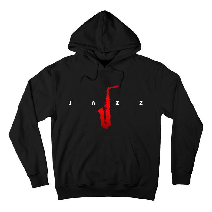 Jazz Music Saxophone Tall Hoodie