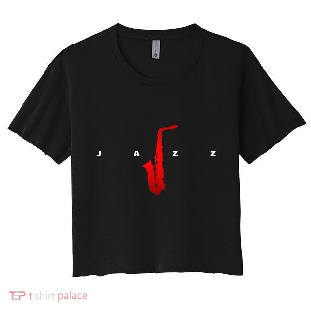 Jazz Music Saxophone Crop Top