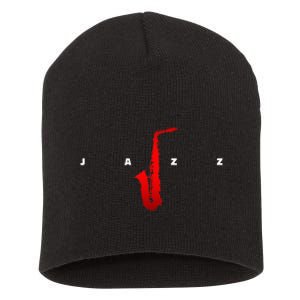 Jazz Music Saxophone Short Acrylic Beanie