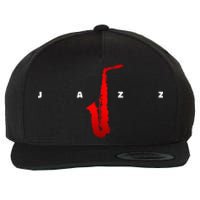 Jazz Music Saxophone Wool Snapback Cap