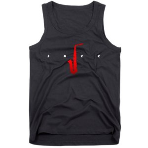 Jazz Music Saxophone Tank Top