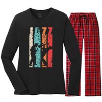 Jazz Musician Saxophonist Trumpetist Sax Trumpet Player Women's Long Sleeve Flannel Pajama Set 