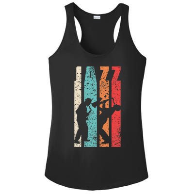 Jazz Musician Saxophonist Trumpetist Sax Trumpet Player Ladies PosiCharge Competitor Racerback Tank