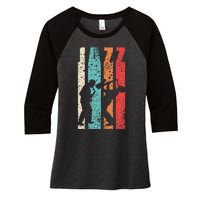 Jazz Musician Saxophonist Trumpetist Sax Trumpet Player Women's Tri-Blend 3/4-Sleeve Raglan Shirt