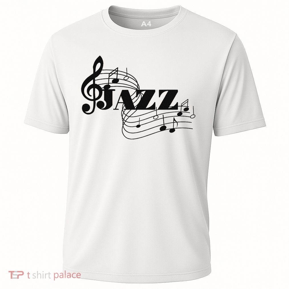 Jazz Musician Sheet Music Jazz Notes Cooling Performance Crew T-Shirt