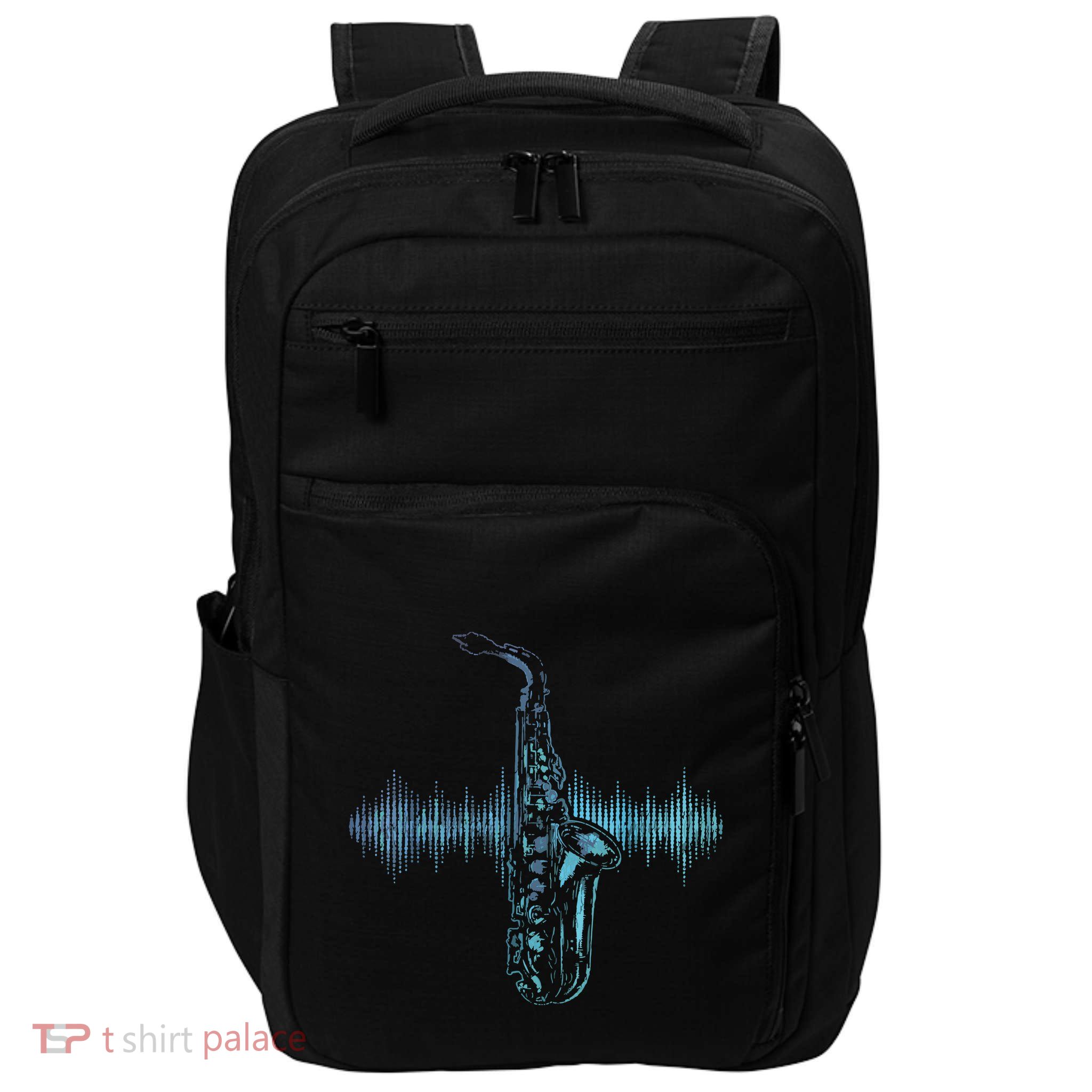 Jazz Music Saxophone Player Gift Saxophone Impact Tech Backpack