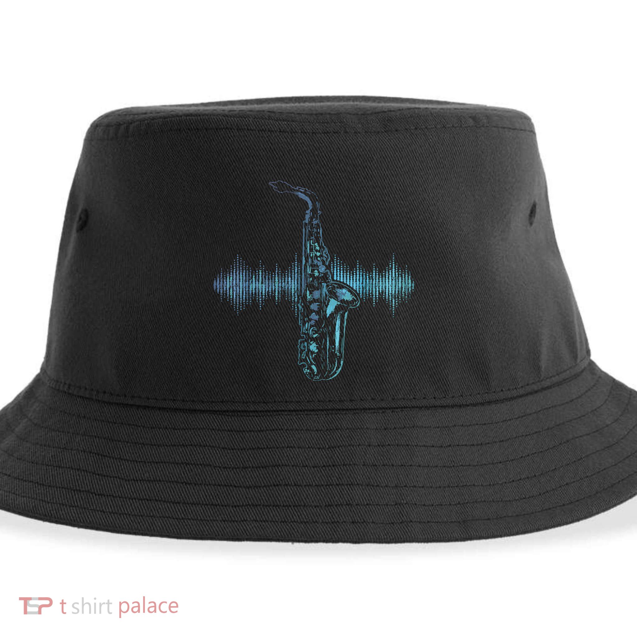 Jazz Music Saxophone Player Gift Saxophone Sustainable Bucket Hat